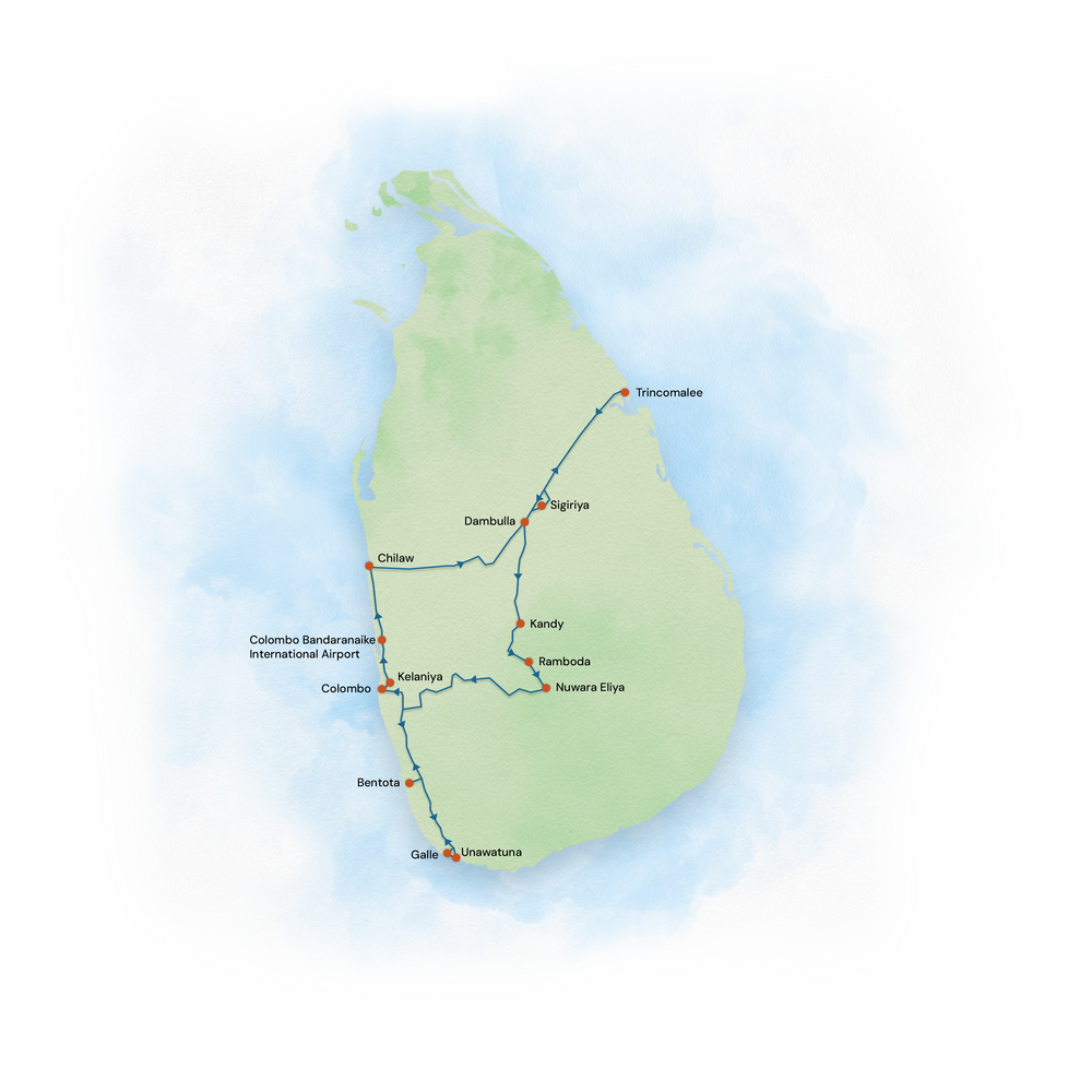 srilanka map